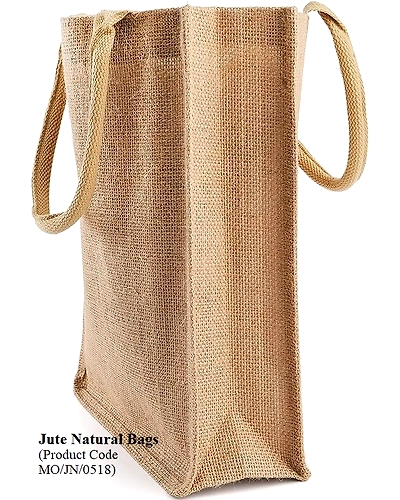 MyOrganicBag Handmade Jute Tote Bags, 8 Pack, Totes with Handles, Jute Beach Bags Reusable Lined Grocery Totes for Bridesmaid, DIY, Shopping, Pool, Wedding, 9.8''x11.8''x3.9'', Natural - Made in India-2