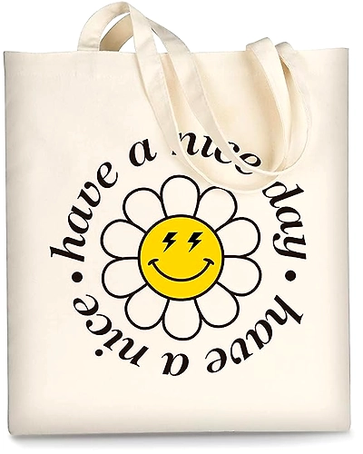 MyOrganicBag Handmade Canvas Tote Bag Aesthetic for Women Reusable Cloth Cotton Bags for School Shopping Beach Grocery Made in India MyOrganicBag