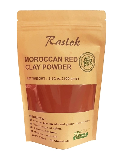 Raslok Moroccan Red Clay Powder 100g | 3.52 oz-12281802