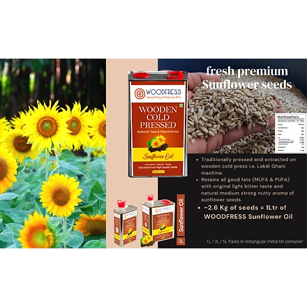 Wood Cold Pressed Sunflower Oil-5L-2