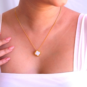 Mother of Pearl Leora Necklace - CLJ566M