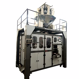 automatic linear pick, fill and seal machine for preformed pouches.