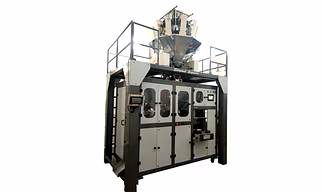 Automatic Linear Pick, Fill and Seal Machine for preformed pouches.