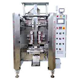 automatic high speed continuous box-motion, vacuum pulling vffs (collar type) machine for quad pouches (model no.- packbot-50q)