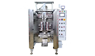 Automatic High Speed Continuous Box-Motion, Vacuum Pulling VFFS (Collar type) Machine for Quad Pouches (Model No.- PackBot-50Q)