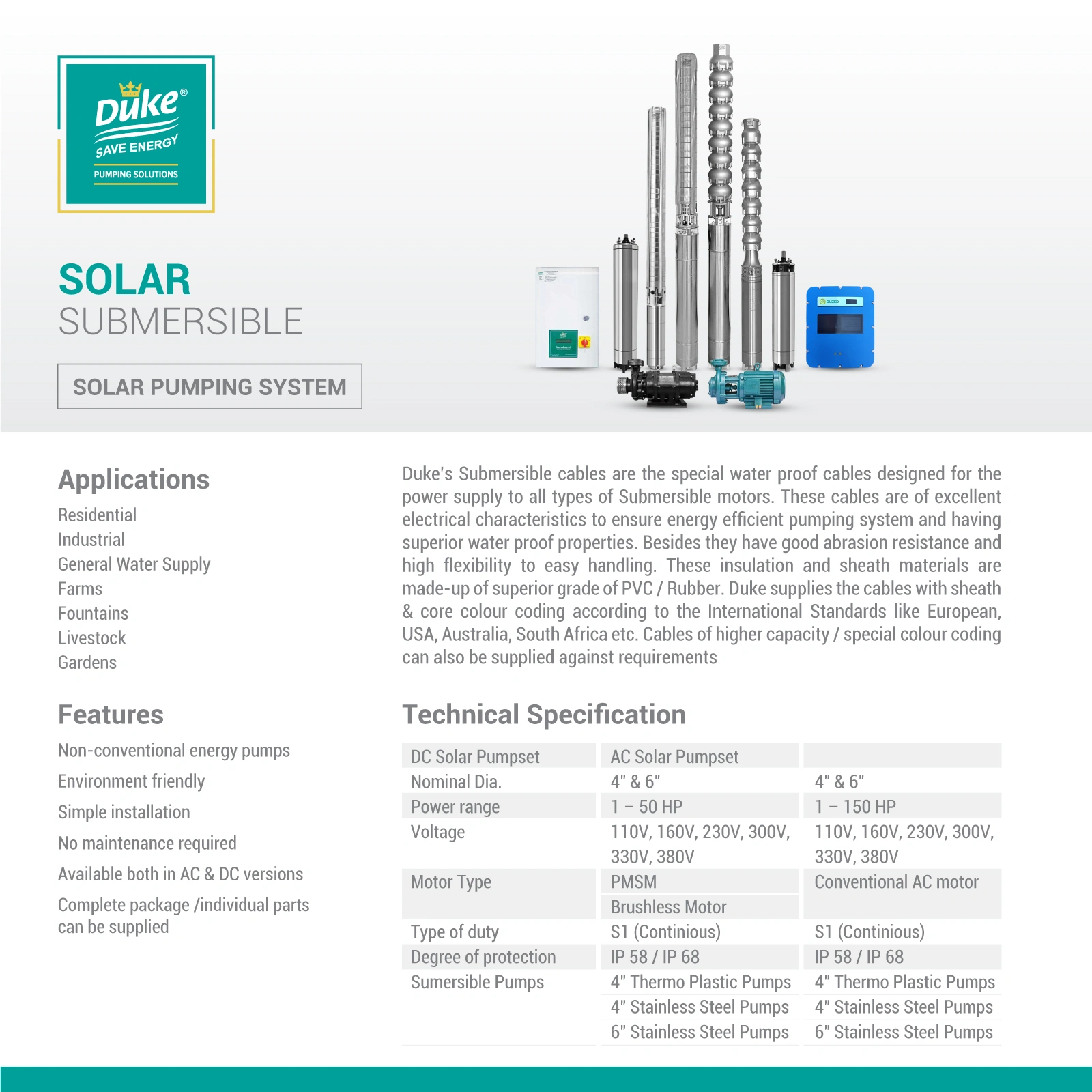 Pumps (Solar Submersible Solar Puming System)-1