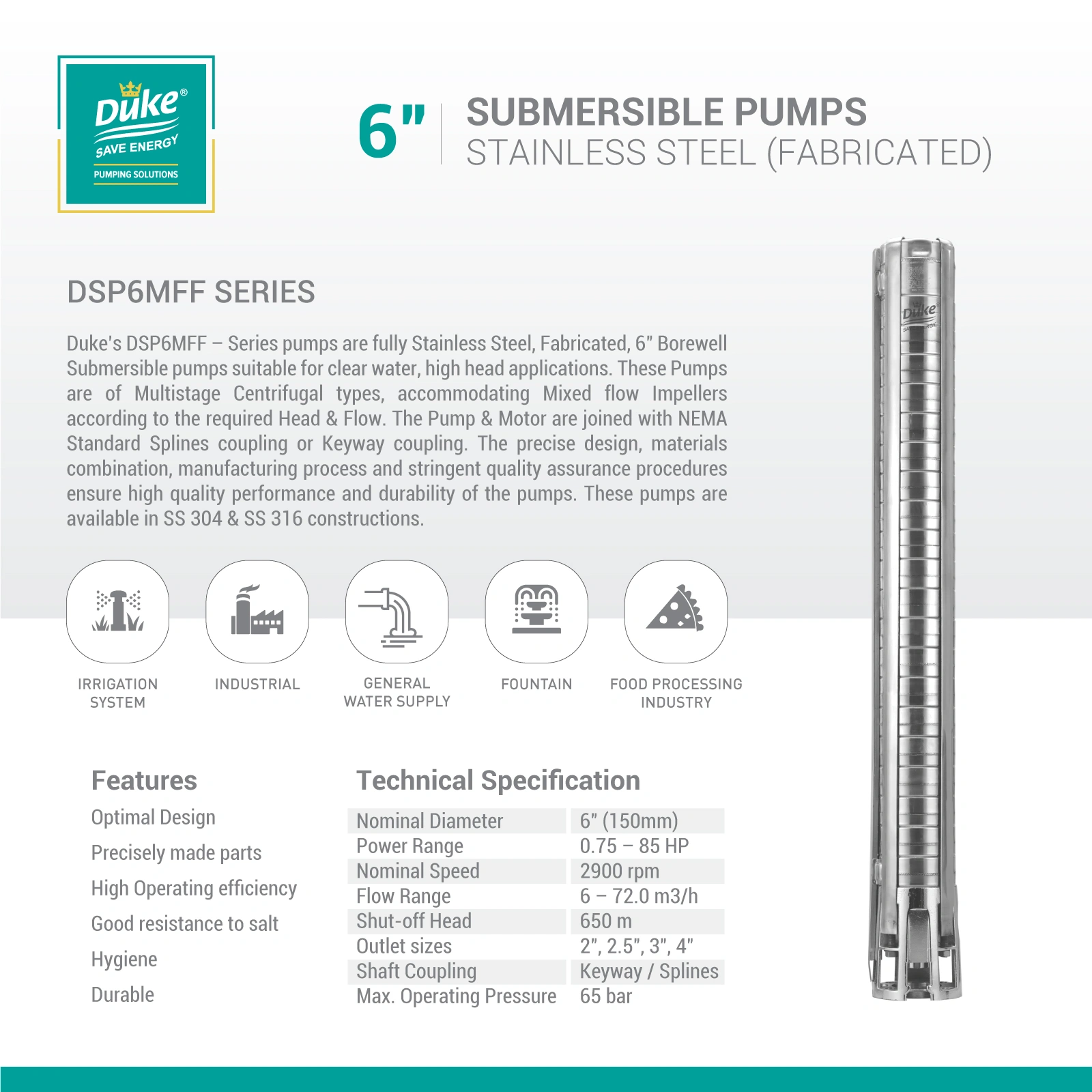 Pumps (6″ Submersible Pumps Stainless Steel (Fabricated))-1053