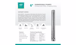 6″ Submersible Pumps Stainless Steel (Fabricated)