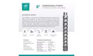 6″ Submersible Pumps Stainless Steel (Casted)