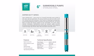 6″ Submersible Pumps Stainless Steel-High Head (Casted)