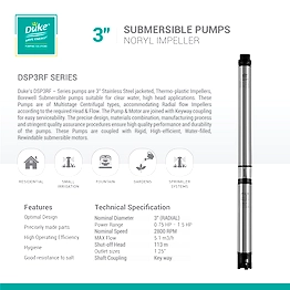 Duke 3" Submersible Pumps with Noryl Impeller