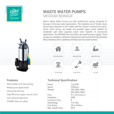 Waste Water Pumps Medium Sewage-4