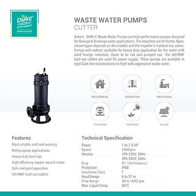Waste Water Pumps Cutter-1042