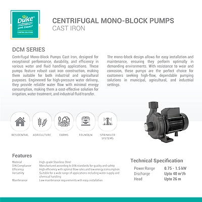 Centrifugal Mono-Block Pumps Cast Iron-1