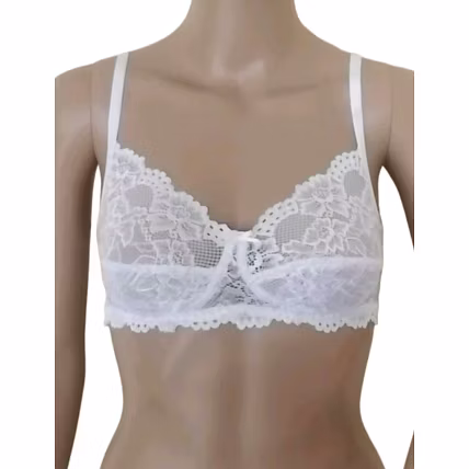 Ellenor White Lace Bra-ELW0606241