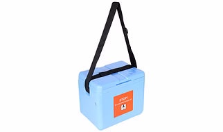 FAIRBIZPS Mini Vaccine Carrier Box with 2 Ice Pack Small Vaccine Storage Box (0.90 Ltr) Blue