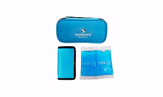 FAIRBZPS Insulin Cooling Travel Pouch for Diabetics with Two Ice Gel Packs - Sky Blue | Ice Pack for Insulin | Insulin Cooler Bag for Travel | Keep Insulin Safe and Cool for 6 to 8 Hours