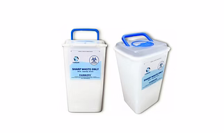 FAIRBIZPS Bio-Medical Sharps Container with Puncture Proof for Needles, Glass Waste and Metallic Implants-Capacity 10 LTR
