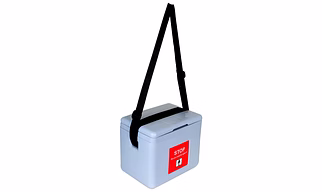 FAIRBIZPS Mini Vaccine Carrier Box with 2 Ice Pack Small Vaccine Storage Box (0.90 LTR) Grey