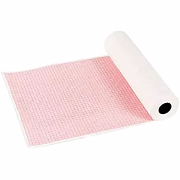 ecg paper roll 215mm x 18m - pack of 2 | pink rectangular thermal chart roll | compatible with bionet ecg machine