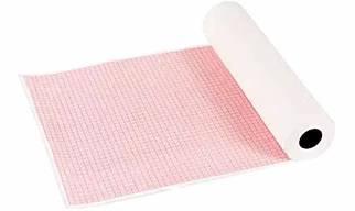 ECG Paper Roll 215mm x 18m - Pack of 2 | Pink Rectangular Thermal Chart Roll | Compatible with Bionet ECG Machine