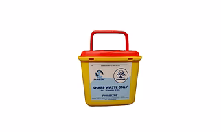 5 Litre Yellow Sharp Container for Medical Waste Disposal | Puncture & Leak Resistant Biohazard Bin with Secure Lid | Ideal for Clinics, Labs & Home Use