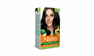 Nisha 120gm Cream Hair Color 100% Grey Coverage Conditioning With Natural Herbs