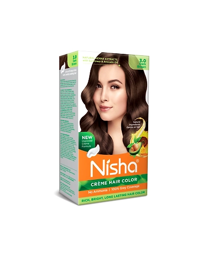Nisha 120gm Cream Hair Color 100% Grey Coverage Conditioning With Natural Herbs-Natural Black-1