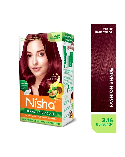 Nisha 120gm Cream Hair Color 100% Grey Coverage Conditioning With Natural Herbs-Natural Black-20