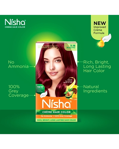 Nisha 120gm Cream Hair Color 100% Grey Coverage Conditioning With Natural Herbs-Natural Black-38
