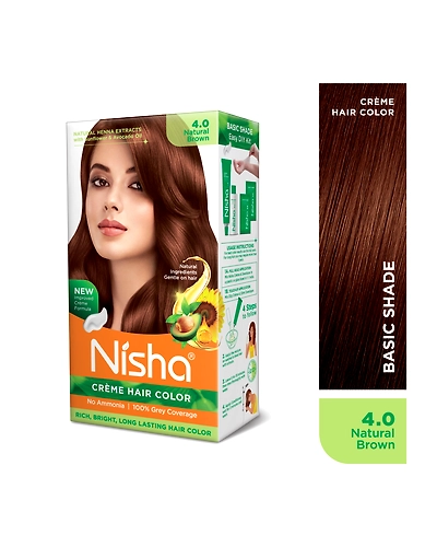 Nisha 120gm Cream Hair Color 100% Grey Coverage Conditioning With Natural Herbs-Natural Black-22