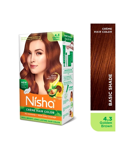 Nisha 120gm Cream Hair Color 100% Grey Coverage Conditioning With Natural Herbs-Natural Black-23