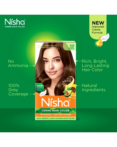 Nisha 120gm Cream Hair Color 100% Grey Coverage Conditioning With Natural Herbs-Natural Black-42