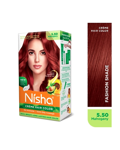 Nisha 120gm Cream Hair Color 100% Grey Coverage Conditioning With Natural Herbs-Natural Black-25