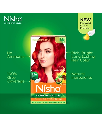 Nisha 120gm Cream Hair Color 100% Grey Coverage Conditioning With Natural Herbs-Natural Black-44