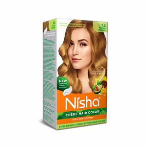 Nisha 120gm Cream Hair Color 100% Grey Coverage Conditioning With Natural Herbs