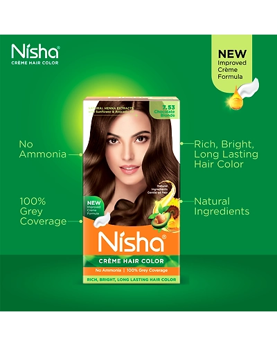 Nisha 120gm Cream Hair Color 100% Grey Coverage Conditioning With Natural Herbs-Natural Black-47