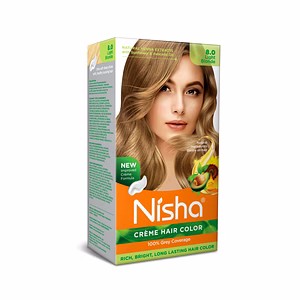 Nisha 120gm Cream Hair Color 100% Grey Coverage Conditioning With Natural Herbs