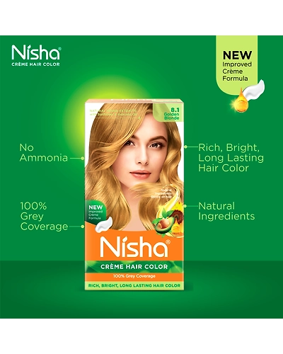 Nisha 120gm Cream Hair Color 100% Grey Coverage Conditioning With Natural Herbs-Natural Black-49