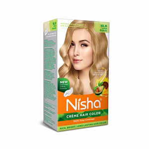 Nisha 120gm Cream Hair Color 100% Grey Coverage Conditioning With Natural Herbs