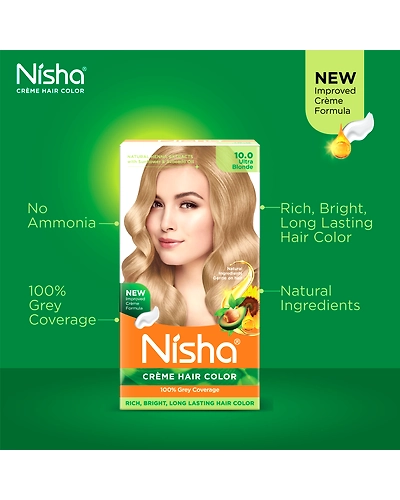 Nisha 120gm Cream Hair Color 100% Grey Coverage Conditioning With Natural Herbs-Natural Black-50