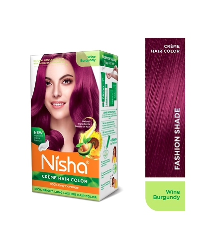 Nisha 120gm Cream Hair Color 100% Grey Coverage Conditioning With Natural Herbs-Natural Black-35