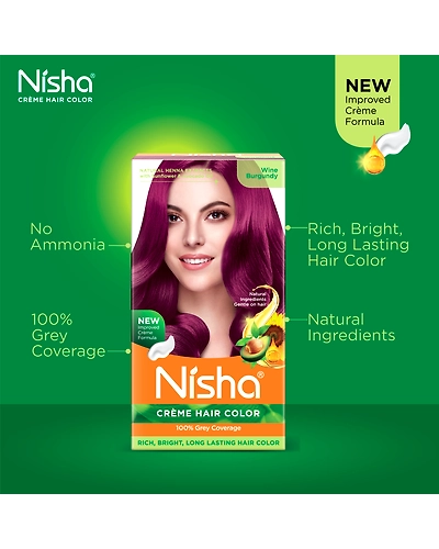 Nisha 120gm Cream Hair Color 100% Grey Coverage Conditioning With Natural Herbs-Natural Black-53