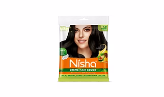 Nisha Cream Hair Color 100% Grey Coverage Conditioning With Natural Herbs 40gm Pouch