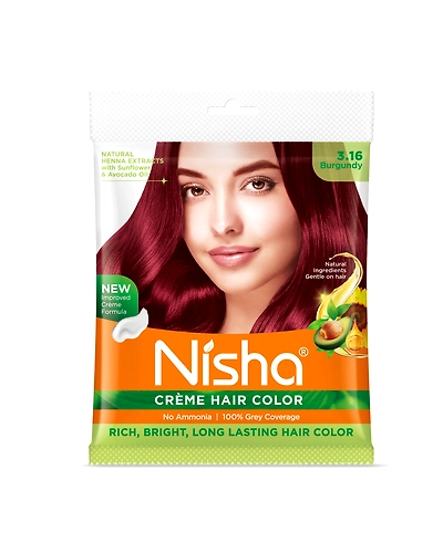 Nisha Cream Hair Color 100% Grey Coverage Conditioning With Natural Herbs 40gm Pouch-1244-NI-CHCP-40GM-BRG-POUCH-PK1
