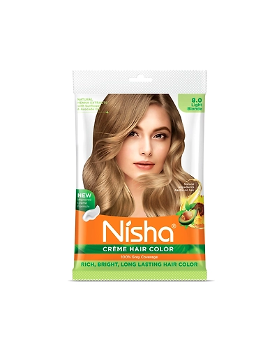 Nisha Cream Hair Color 100% Grey Coverage Conditioning With Natural Herbs 40gm Pouch-1249-NI-CHCP-50GM-LBLO-POUCH-PK1
