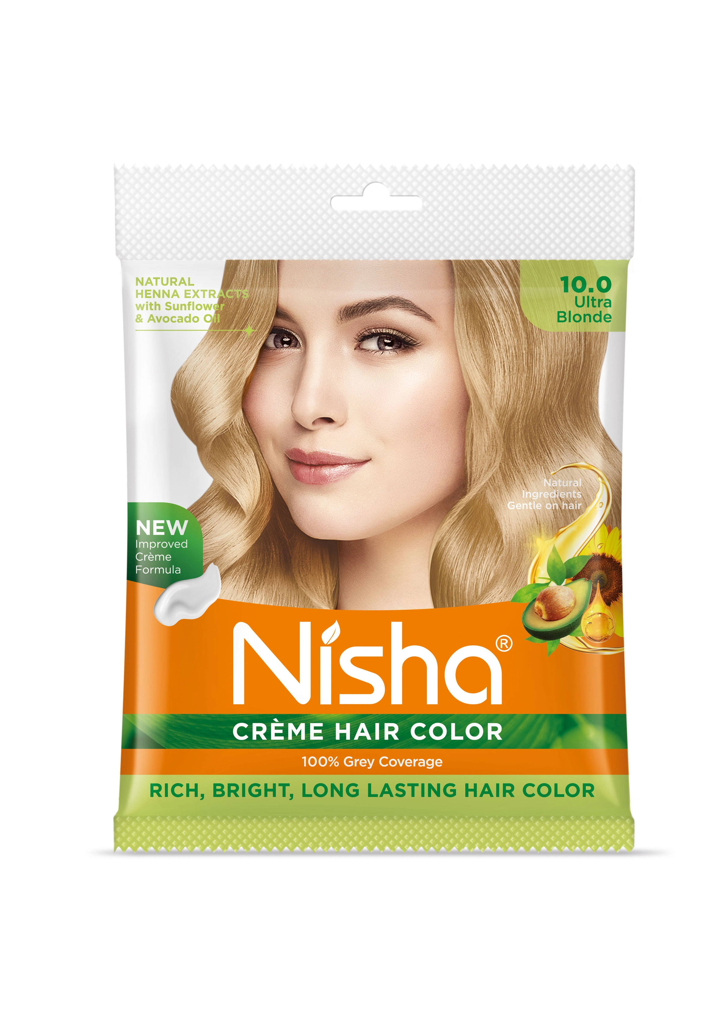 Nisha Cream Hair Color 100% Grey Coverage Conditioning With Natural Herbs 40gm Pouch-1250-NI-CHCP-50GM-UBLO-POUCH-PK1