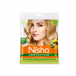 Nisha Cream Hair Color 100% Grey Coverage Conditioning With Natural Herbs 40gm Pouch