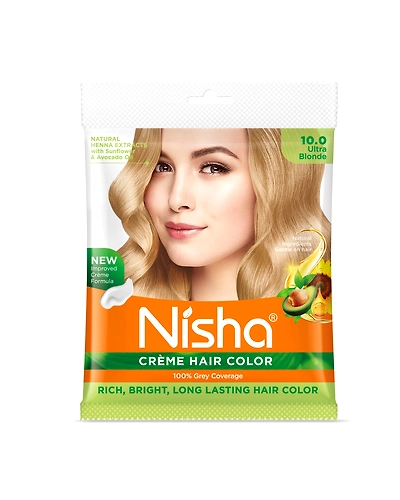 Nisha Cream Hair Color 100% Grey Coverage Conditioning With Natural Herbs 40gm Pouch-1250-NI-CHCP-50GM-UBLO-POUCH-PK1