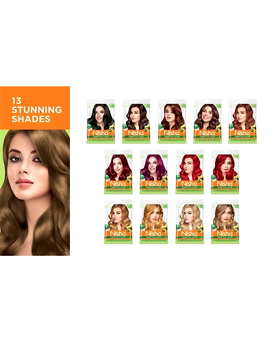 Nisha Cream Hair Color 100% Grey Coverage Conditioning With Natural Herbs 40gm Pouch-Wine Burgundy-5